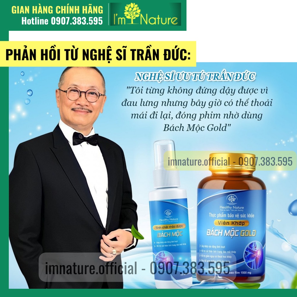 Hũ 60 Viên Bổ Xương Khớp Bách Mộc Gold I'm Nature