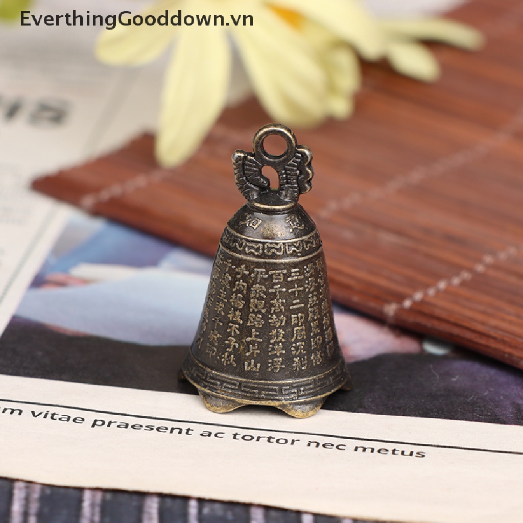 Everthinggooddown Chuông Điêu Khắc Mini Phong Thủy Phật Cầu Nguyện Trung Hoa Cổ Điển Cầu Nguyện