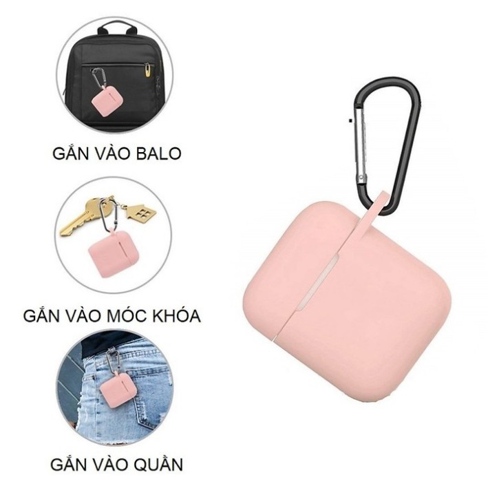 Vỏ tai nghe da silicon cho Airpods, AirPods 2 , i500, i11, i12,es39 màu Trắng