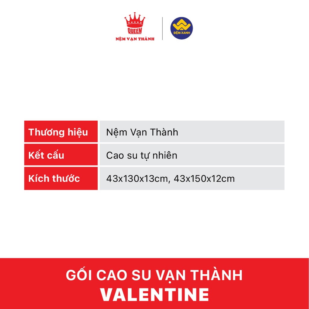 Gối cao su Vạn Thành Valentine
