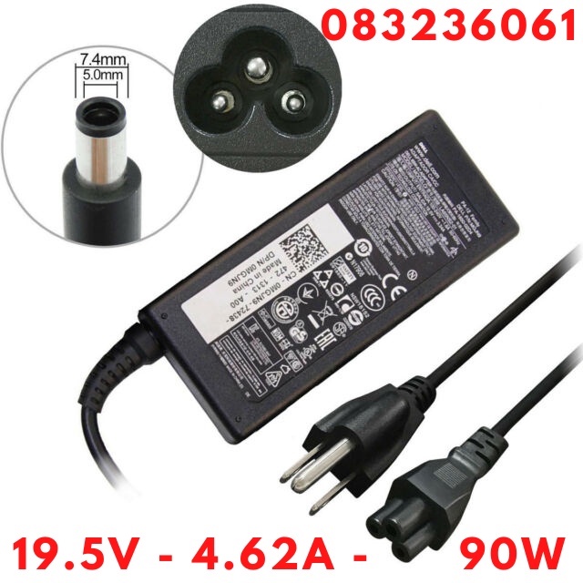 Sạc laptop Dell 19.5V 4.62A Chân Kim To- tương thích các dòng 3542 3543 3521 3757 7537 5447 5448 5547 5548Adapter DELL