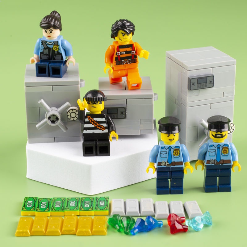 Bộ Đồ Chơi Lắp Ráp Lego An Toàn Hình Hộp Kho Báu Kim Cương Màu Vàng / Bạc Độc Đáo