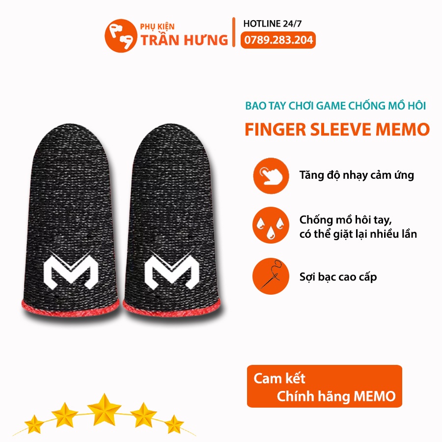 Bao tay chơi game MEMO | Găng tay chơi game MEMO - Chống mồ hôi tay, Cực nhạy, Co giãn cực tốt, Siêu bền cho PUBG Mobile
