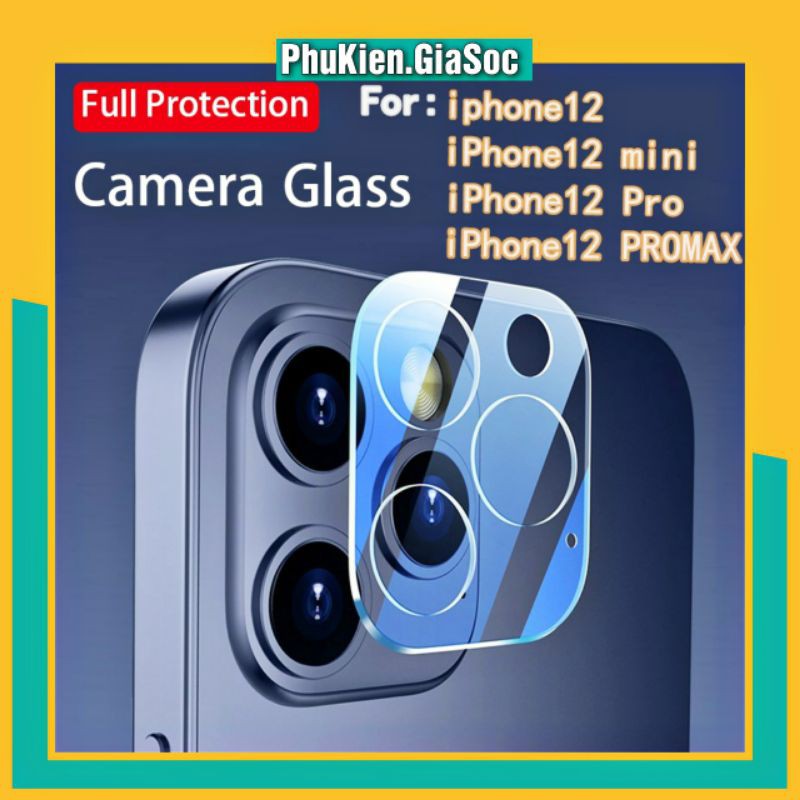 [IPHONE 12] Cường Lực Trong Suốt Full Cụm Camera Iphone 12 12Mini 12Pro 12ProMax - Bảo Vệ Toàn Diện Camera Iphone