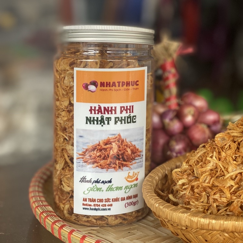 Hành Phi Sạch NHẬT PHÚC - Thơm, Giòn, Nguyên Chất 100%( Hũ 300g)