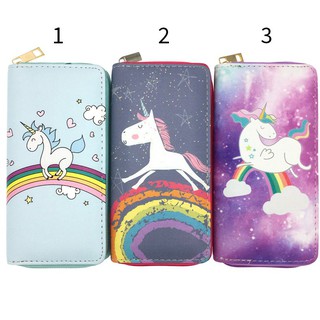 Bóp Ví Dài Cầm Tay Nữ Họa Tiết Hoạt Hình Kì Lân Cầu Vồng Cute Siêu Dễ Thương - Link 40 - Nana Store