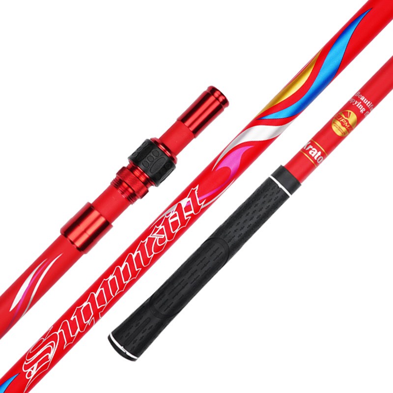 Vợt Cá Carbon Vành Tròn Có thể thu gọn chuyên dụng câu đài vợt cá câu đài, Cán vợt carbon câu đơn câu đài