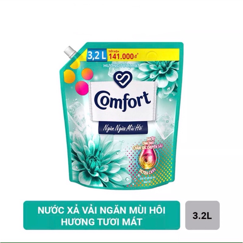 NƯỚC XẢ VẢI COMFORT NGĂN NGỪA MÙI HÔI TÚI 3,2L &amp; 3,8L