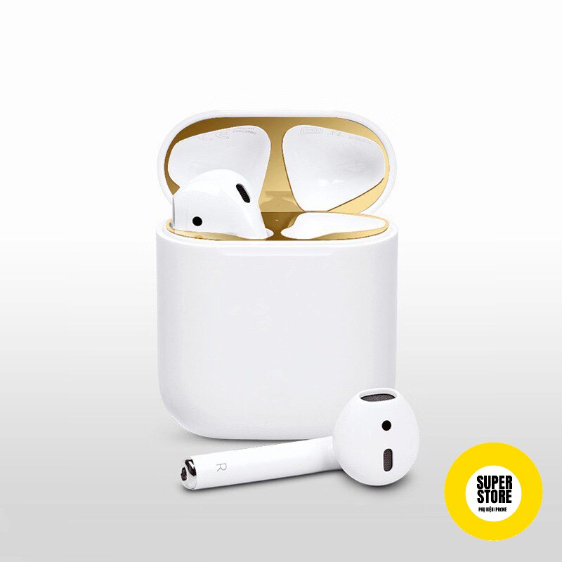 Miếng dán bảo vệ kim loại mạ vàng chống bụi cho tai nghe Bluetooth không dây i12 1 2 Pro