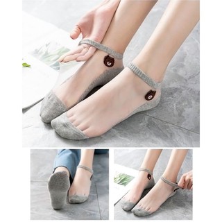 Tất lụa ren hoa cúc TN26