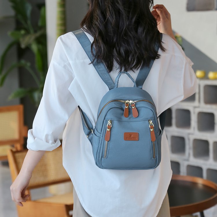 Ba Lô Canvas Siêu Nhẹ Sức Chứa Lớn Kiểu Dáng Đơn Giản Thời Trang Cho Nữ