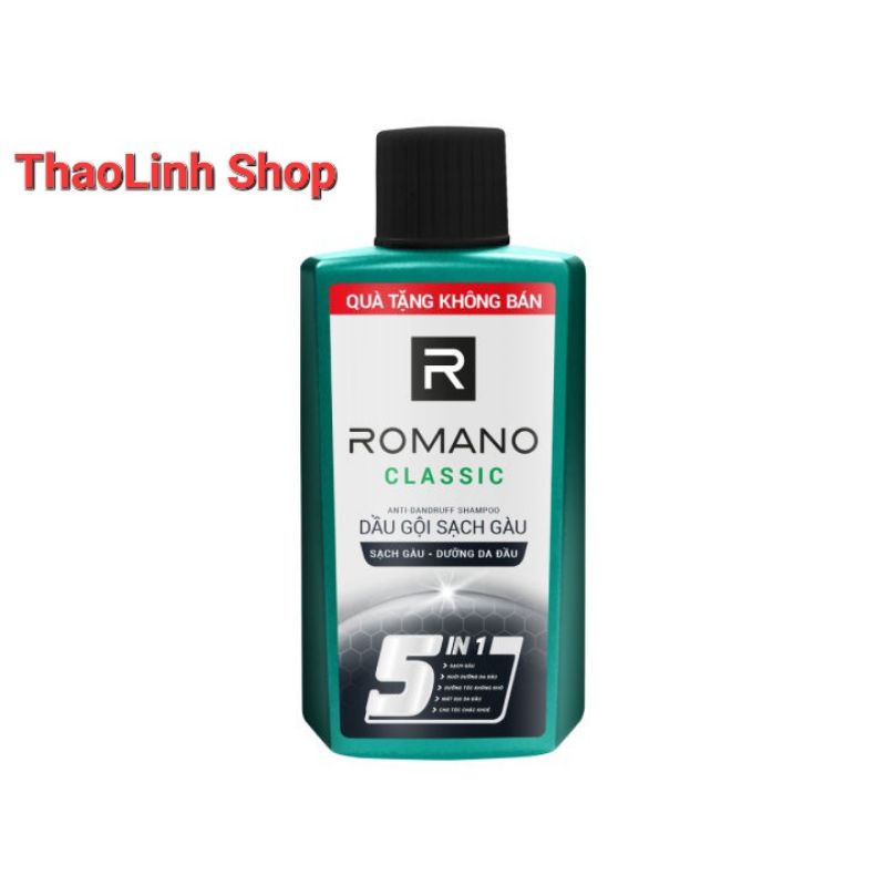 Dầu gội sạch gàu dưỡng da đầu Romano 5 in1  60gr