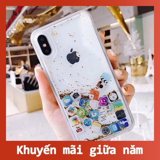 Ốp lưng điện thoại kiểu chất lỏng chuyển động dùng cho iphone X Xr XS Xs max 6 7 8 plus