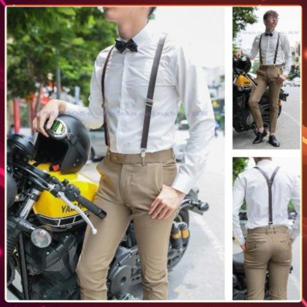[Cao Cấp] dây đeo quần suspender  bản 1,5cm - 25cm VINTAGE-RETRO - chuyên dự event, kỉ yếu