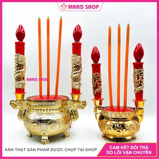 Lư hương điện tử có nhang điện, đèn trái ớt để trong nhà, chung cư, lư hương để bàn thờ [LUTRON-CAY]
