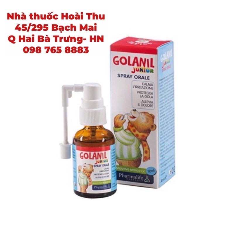 Golanil junior xịt họng trẻ em - Chính hãng Italy