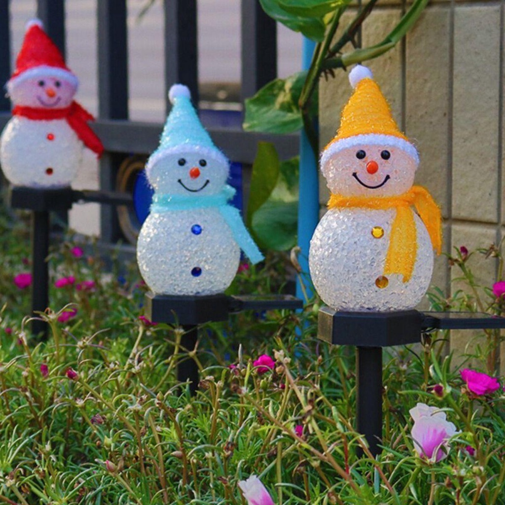 YIYU Đèn LED Người Tuyết Chống Thấm Nước Trang Trí Sân Vườn