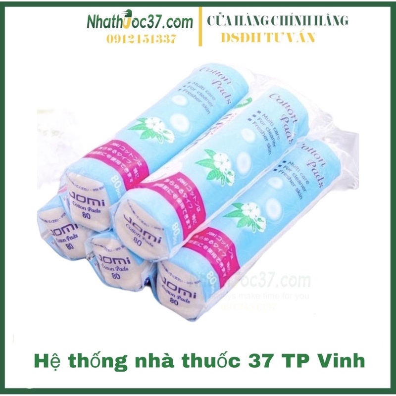 Bông tẩy trang Jomi Nhật Bản 120 miếng - Bông tẩy trang Jomi cotton tự nhiên mềm mịn, nhẹ nhàng