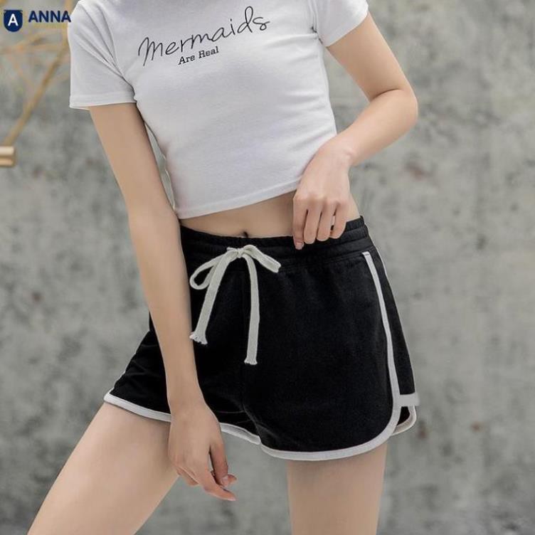 Quần Short Thể Thao Lưng Cao Form Rộng Thời Trang Nữ Anna ( Hình Shop Tự Chụp)