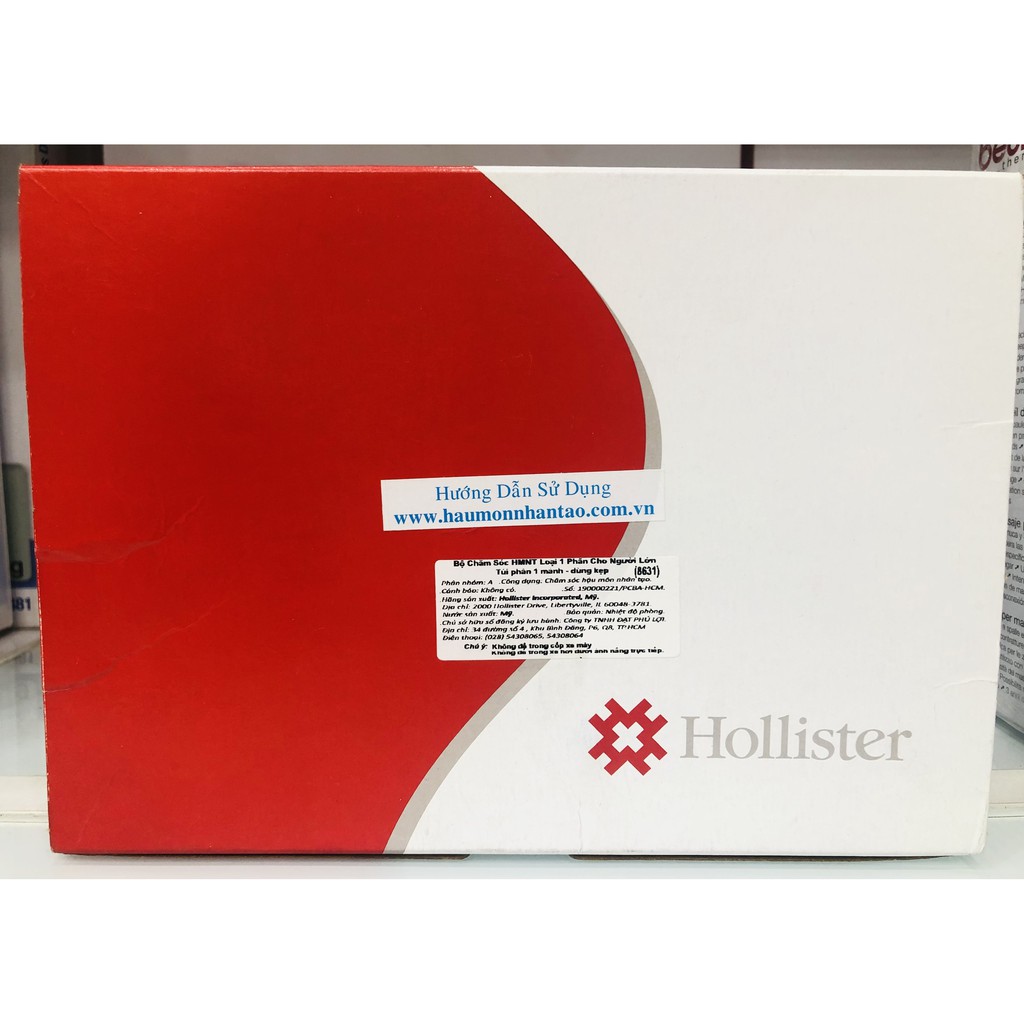 Túi hậu môn nhân tạo 1 mảnh Hollister 8631 dùng khóa kẹp