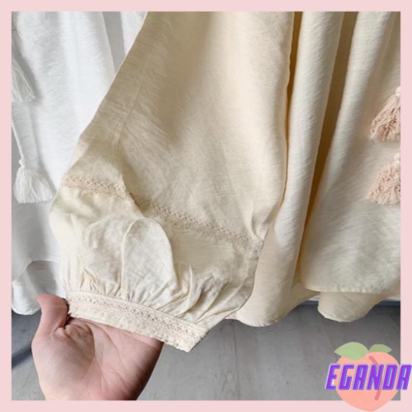 Áo chuông 2 màu siêu xinh, babydoll có dây buộc, áo sơ mi trắng.