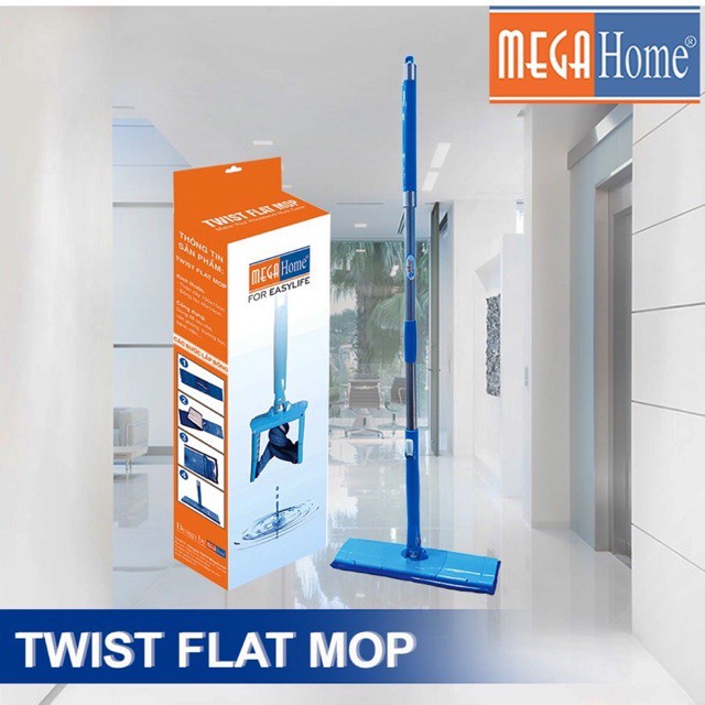 Cây lau nhà thông minh tWist Flat mop siêu bền