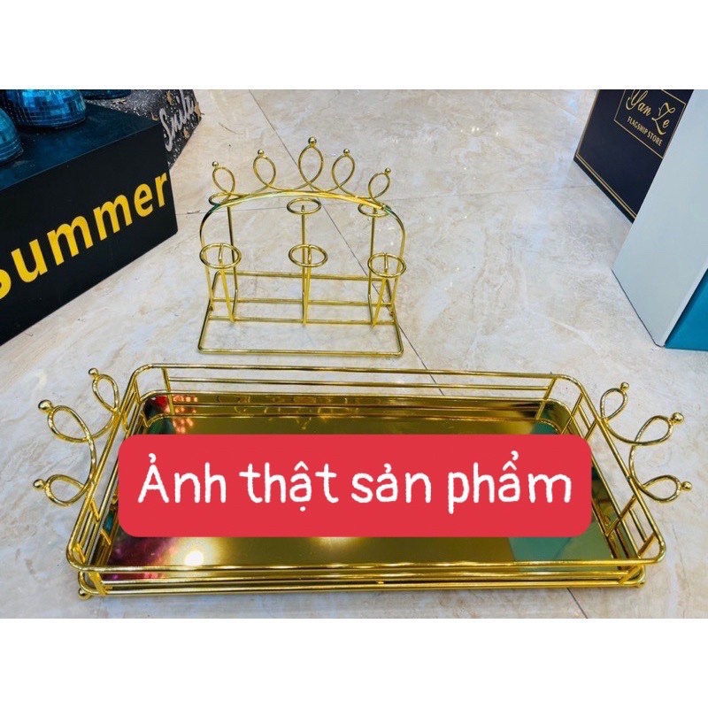 Khay úp vương miện 3 mầu xanh, đen, vàng