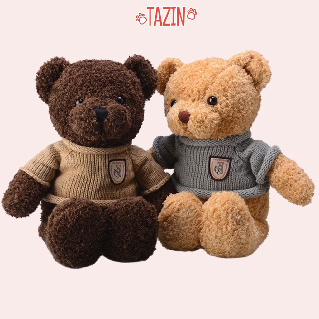Gấu bông teddy head tales, teddy head tales bông len mini cao cấp Tazin
