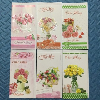 4 chiếc Bưu thiếp chúc mừng hoa nổi 3D