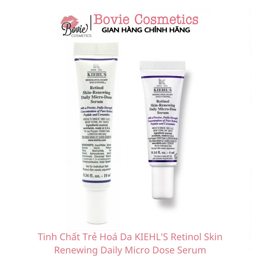 Tinh Chất Trẻ Hoá Da KIEHL'S Retinol Skin Renewing Daily Micro Dose Serum (Minisize 4 - 10ml)