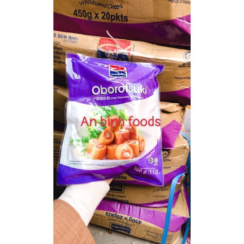 Cua cuộn thả lẩu malaysia - Thanh cua Malaysia - Chả cá cuốn Oborotsuki 500g