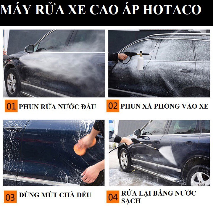 {CÔNG NGHỆ NHẬT, NỐI VÀ LÕI ĐỒNG, ĐỦ PHỤ KIỆN} Máy rửa xe ô tô, xe máy cao áp, áp lực cao, máy phun rửa xe, tưới vườn