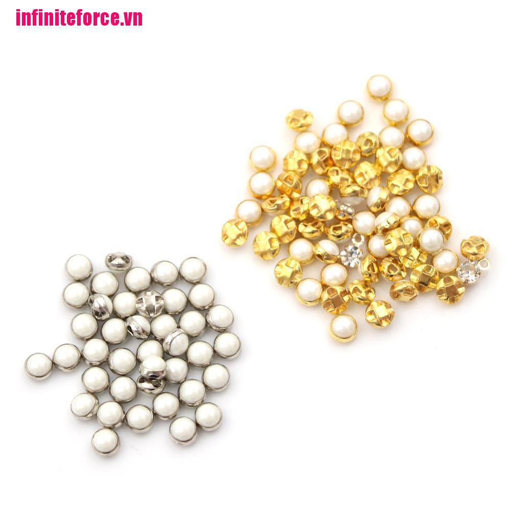 Bộ 20 Nút Ngọc Trai Mini Làm Đồ Thủ Công