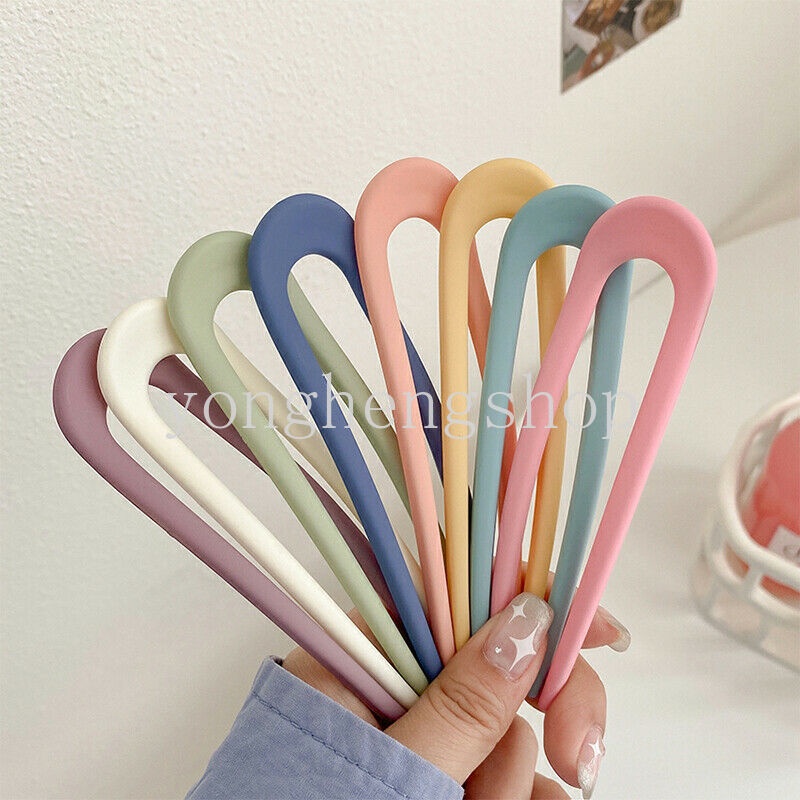 Trâm Cài Tóc Chữ U Màu Sắc Ngọt Ngào Xinh Xắn Cho Nữ