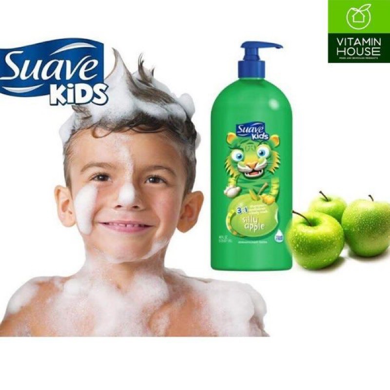 Sữa tắm gội xả Suave Kids 3in1 532ml Mỹ