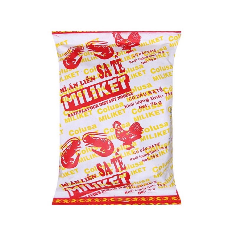 Mì giấy Miliket sa tế,thùng 30 gói