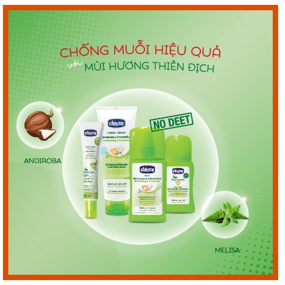 Kem chống muỗi+ dưỡng da Chicco cho bé (CHUẨN NỘI ĐỊA Ý)