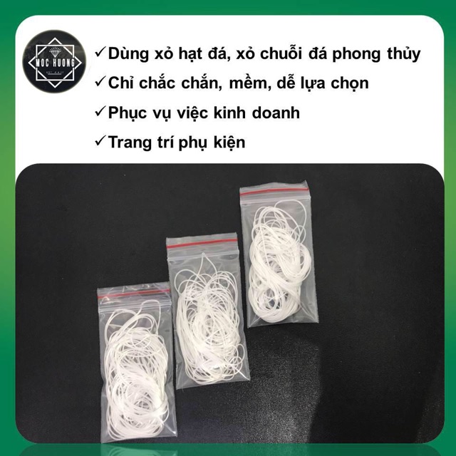 Combo siêu rẻ 2-5-10 mét dây tơ chỉ chun xâu hạt đá