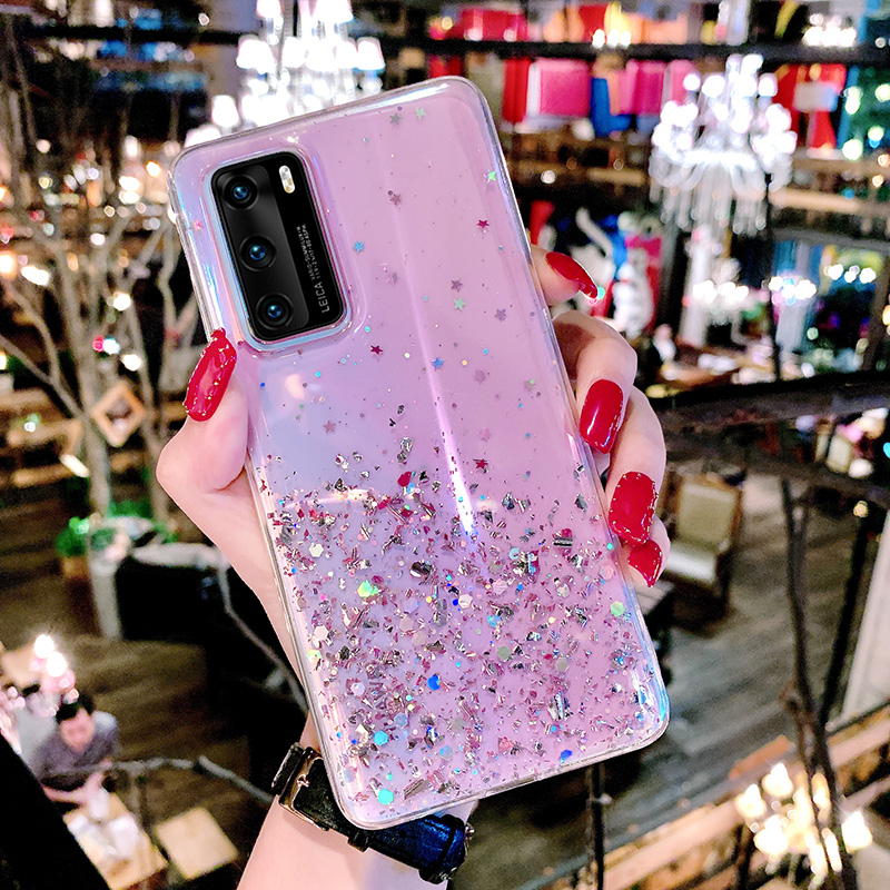 Ốp điện thoại mềm mẫu ngôi sao lấp lánh cho Samsung Galaxy S21 Ultra 5G S20 FE S21+ Note 20 Ultra S21 Plus M31s M21 M51