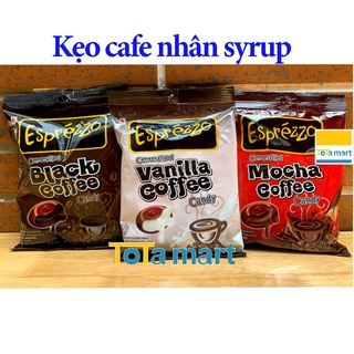 (hsd 04/2024) Kẹo cà phê cafe nhân syrup Esprezzo Indonesia gói 150g.