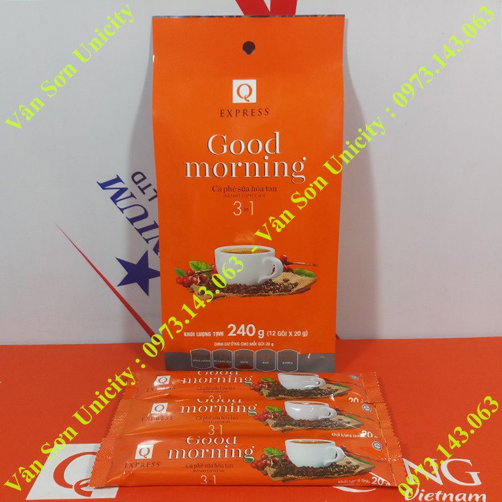 Cà phê sữa Good morning Trần Quang bịch 240g (12 gói dài * 20g)