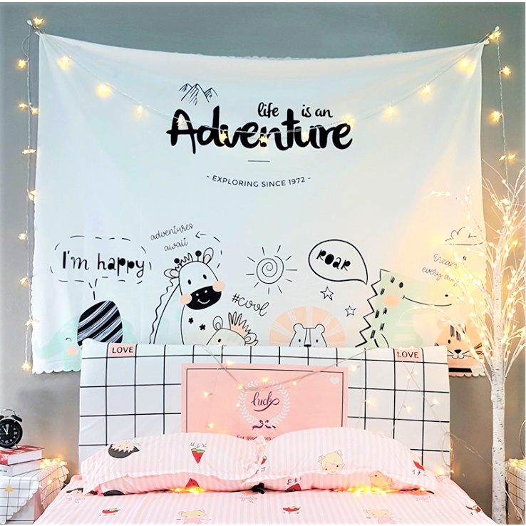 Thảm Treo Tường, Decor phong ngủ, vải treo tường phòng ngủ
