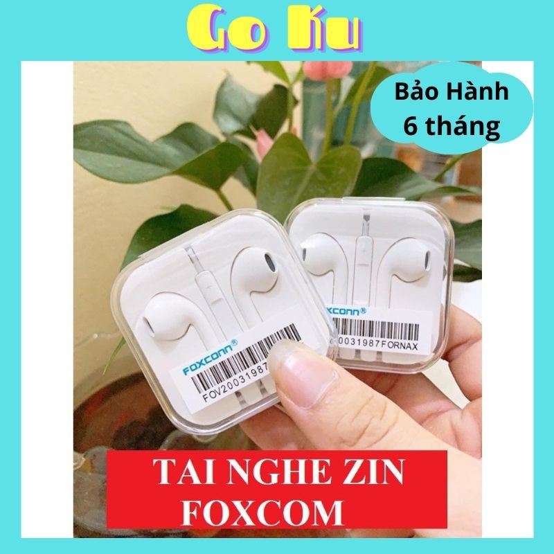 Tai Nghe Iphone - Tai Nghe Có Mic Jack 3.5 Foxconn Cho Điện Thoại - Hàng Chính Hãng Bảo Hành 6 Tháng Lỗi 1 Đổi 1 - Go Ku