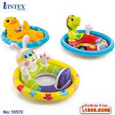 Phao bơi Intex có xỏ chân 65cho bé Quà tặng từ Anfa - Kích thước 81x57cm