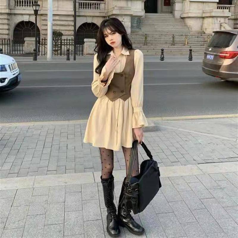 Đầm Dài Tay Thiết Kế Mới Xinh Xắn Thời Trang Theo Phong Cách Phương Tây Dành Cho Nữ