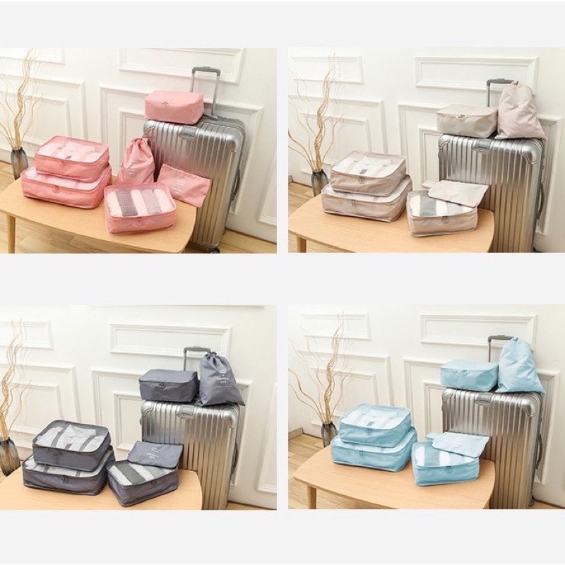Sét 6 túi đựng đồ du lịch đủ size