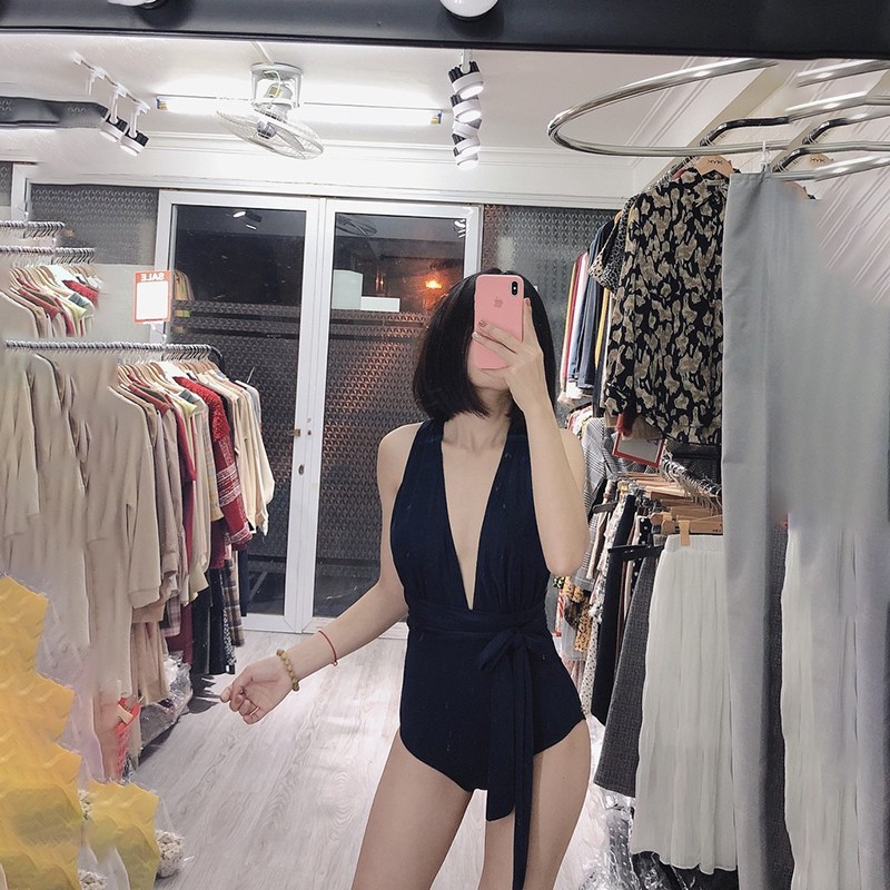 Bikini 1 mảnh liền thân buộc eo xẻ ngực tôn dáng gợi cảm nữ đi biển 1 đổi 1 ảnh thật có video thật mẫu mới 2021 | Lm008 | BigBuy360 - bigbuy360.vn