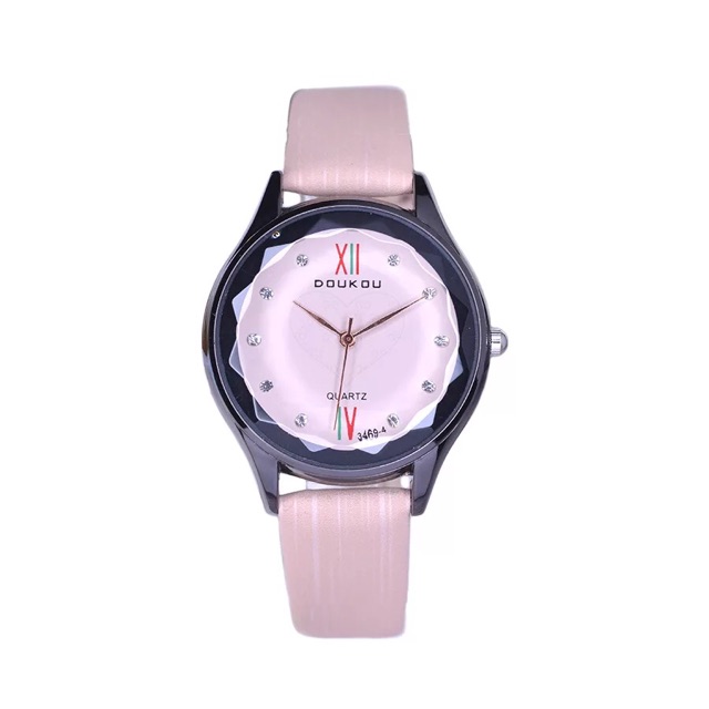 [NEW ARRIVAL] Đồng hồ nữ Doukou chính hãng mặt vát 3d dây da sọc mẫu mới hot | BigBuy360 - bigbuy360.vn