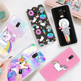 SAMSUNG Ốp Lưng Trong Suốt In Hình Kỳ Lân Cho Samsung Galaxy J8 Plus J6 Prime J7 Duo Pro Tb141