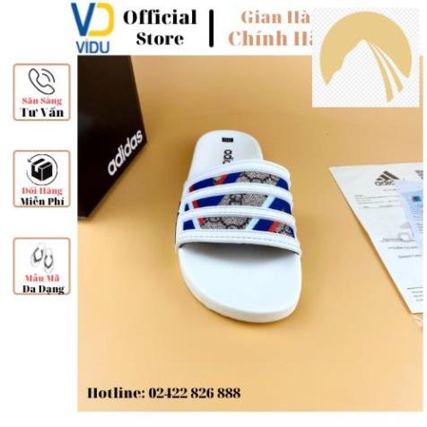 Dép nam thời trang Adidas ViDu 3831 màu trắng họa tiết lạ mắt chống thấm nước hiệu quả cao 💗👆
